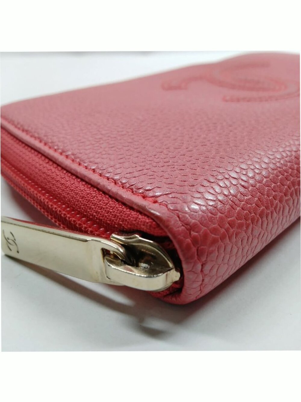 Authentic Chanel CC Zip Around Wallet Caviar Leather Long Wallet Luxury Designer - Picture 5 of 9